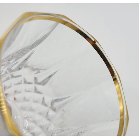 Cristal d'Arques Durand LONGCHAMP Gold Rim Wine Glasses 6.5" Tall - Set of 4 - Picture 6 of 12